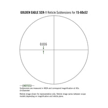 Load image into Gallery viewer, Vortex Golden Eagle15-60x52 SFP SCR-1 MOA Reticle
